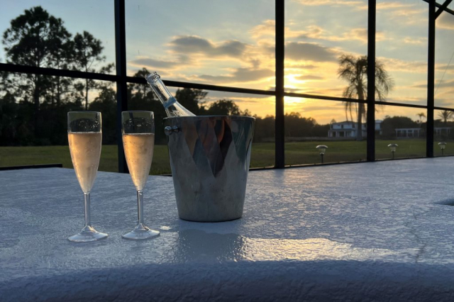 Drinks at Sunset from the Spa